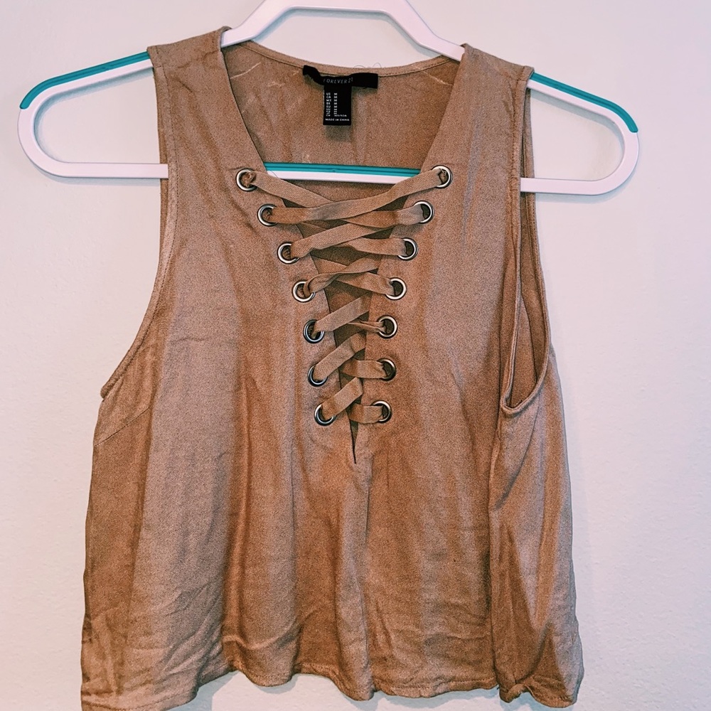 Tan crop top